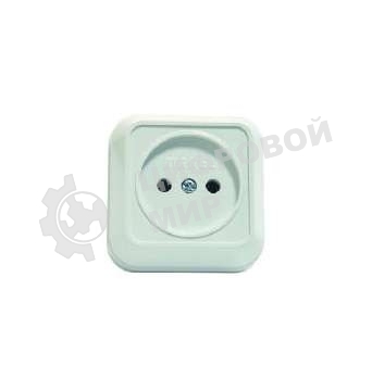 Розетка 1-м Makel ОП 16А IP20 без заземл. квадратная белый