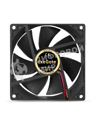 Вентилятор для корпуса ExeGate E09225H4P-PWM черный, 92 мм, 2000 об/мин, 26 дБ, 4 pin