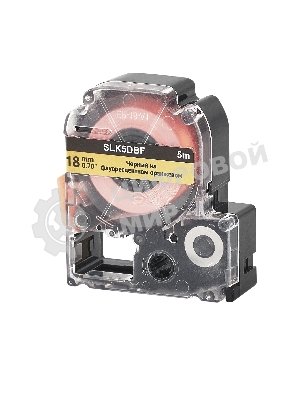 Кассета с лентой S'OK by Sakura Printing K5DBF для Epson, черный на флуоресцентном оранжевом, 18мм/5м