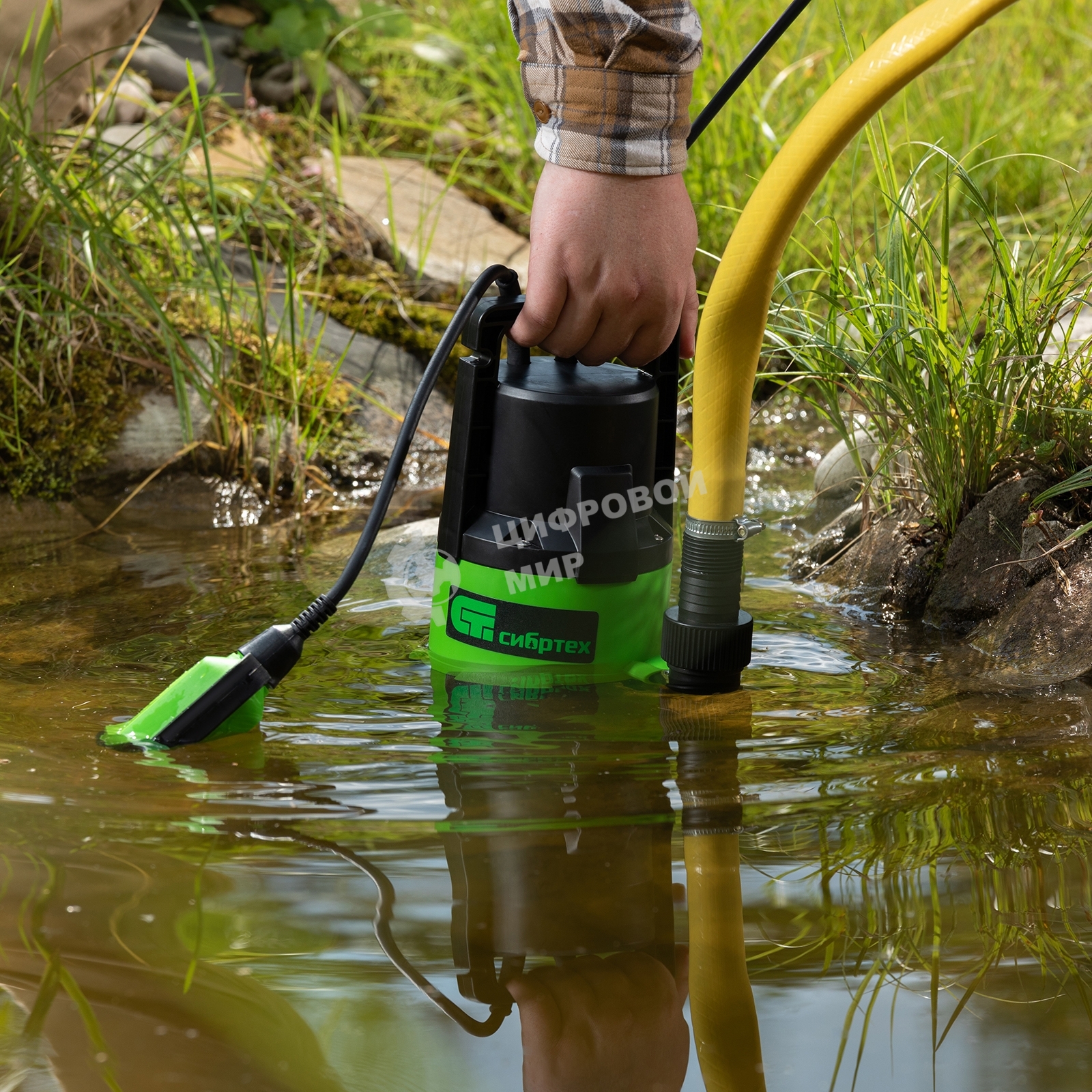 Дренажный насос Сибртех для грязной воды СДН450-35, 450 Вт, напор 5,5 м, 8000 л/ч