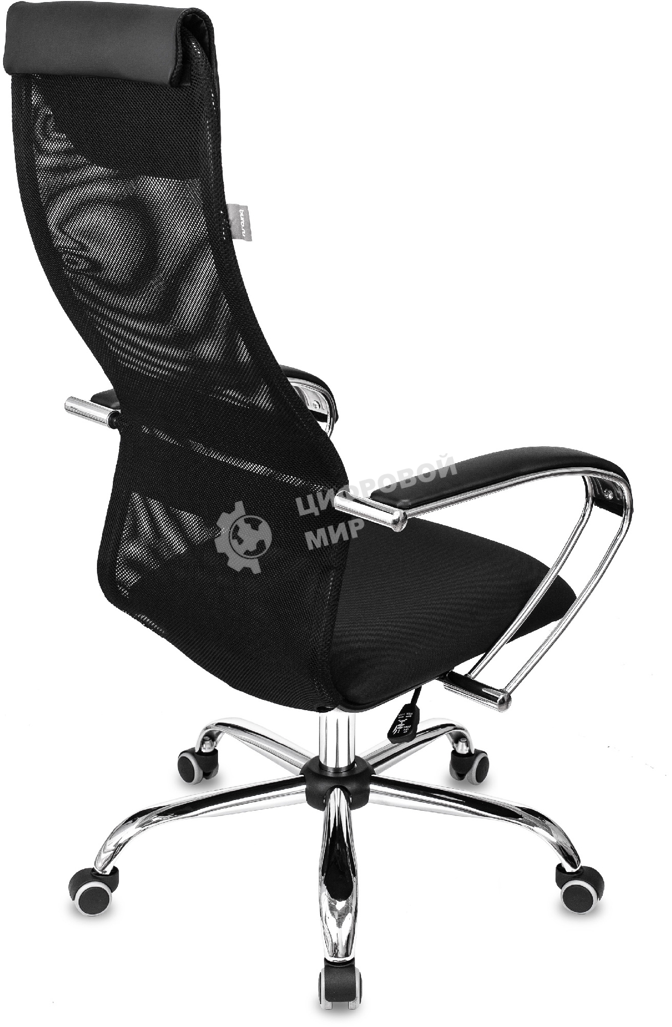 Кресло руководителя Бюрократ CH-607SL TW-01 Neo Black черный, сетка/ткань с подголов. на колес. металл хром