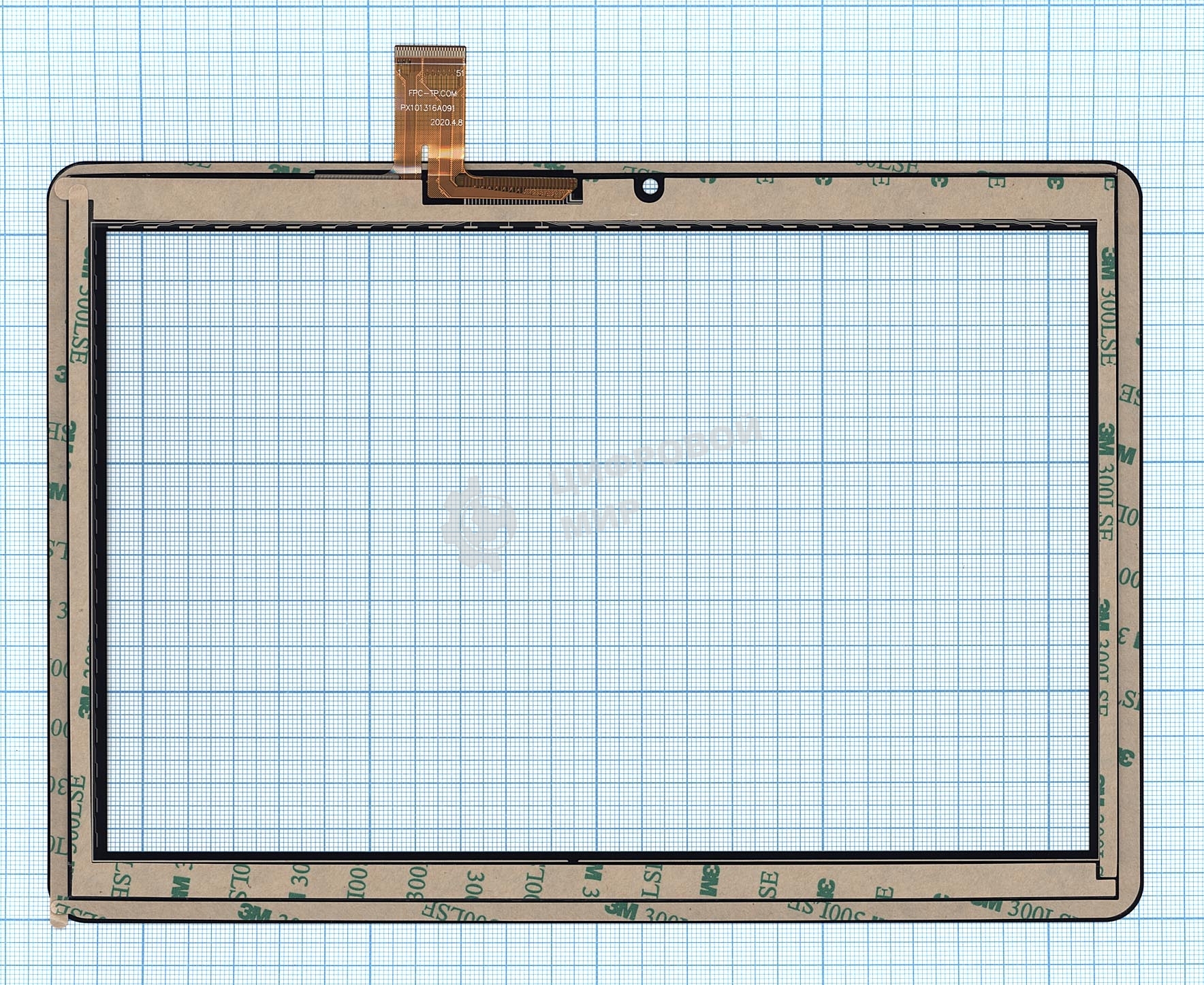 Сенсорное стекло (тачскрин) DP101279-F1 черное