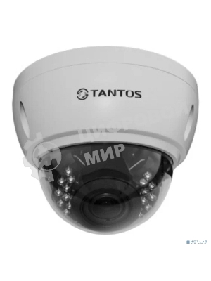 Уличная 2 мегапиксельная купольная антивандальная IP-камера Tantos TSi-Ve25VPA 2.8-12 мм