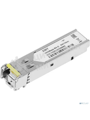 SFP-трансивер D-Link 330T/10KM/A1B WDM с 1 портом 1000Base-BX-D (Tx:1550 нм, Rx:1310 нм) для одномодового оптического кабеля (до 10 км, разъем Simplex LC)