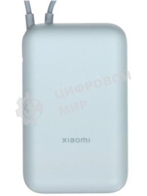 Портативный аккумулятор Xiaomi Power Bank 10000mAh (встроенный кабель) Ледяной синий GL