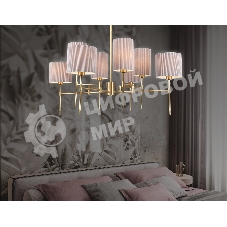 Люстра Ambrella light LH72383/8 BS/GR латунь/серый E14*8 max 40W D810*705