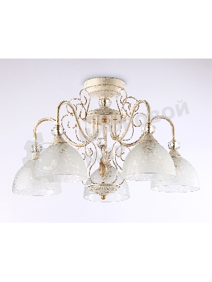 Светильник Ambrella light TR3057/5 BG/GD/FR бежевый/золото/белый матовый E27/5 max 40W D600*380