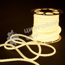Лента светодиодная LS003 220V / Гибкий неон 9.6W 144Led 2835 IP67 16mm 4200K круглый дневной белый, 50 м