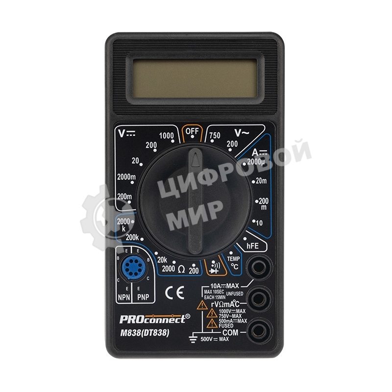 Портативный мультиметр PROconnect M838 (DT838)