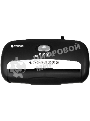 Шредер ГЕЛЕОС УД10-2, DIN P-2 (2 ур-нь секр.), полоса 5,8мм, 8 лист (70г/м2), пл.карты/скобы, 10 литров