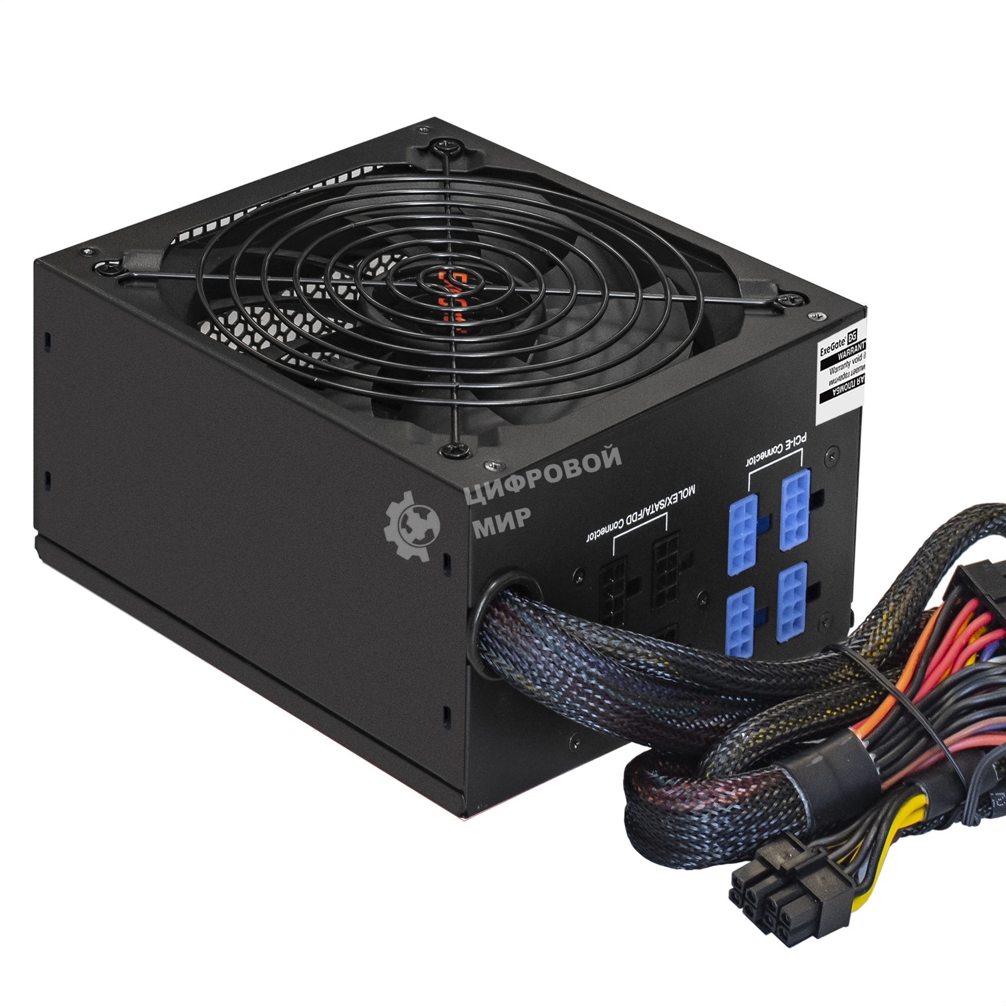 Блок питания серверный 700W ExeGate ServerPRO-700RADS (ATX, for 3U+ cases, APFC, КПД 80% (80 PLUS), 14cm fan, 24pin, 2(4+4)pin, PCIe, 5xSATA, 4xIDE, FDD, Cable Management, black)