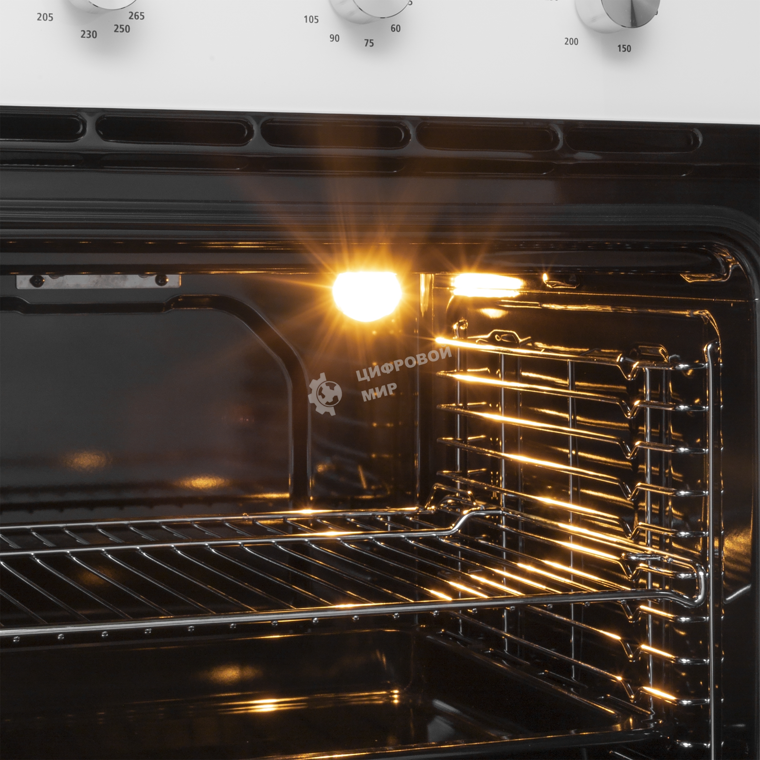 Шкаф духовой газовый с электрическим грилем Maunfeld MOGS703W, встраиваемый