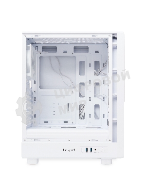 Компьютерный корпус HSPD M510, Mesh Mid Tower, белый, TG, 0.5 SPCC, 4x120мм ARGb ATX, mATX, mITX 180/280/160мм 1x2.5