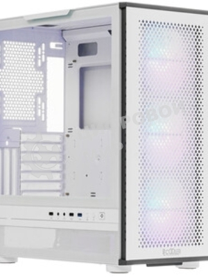 Компьютерный корпус PCCooler ME200 MESH WH, Mesh Full Tower, белый, TG, SPCC, 3x120мм ARGb E-ATX, ATX, mATX, mITX 180/380/220мм 4x2.5