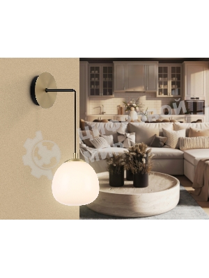 Настенный светильник Ambrella light LH51005 SGD/BK/FR золотой песок/черный/белый матовый G9 max 28W 130*200*400