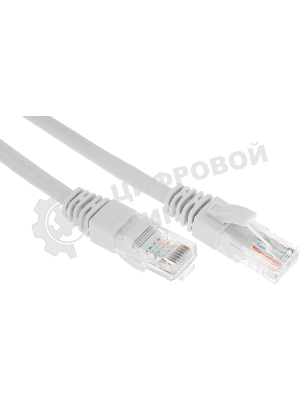 Патч-корд Cabeus PC-UTP-RJ45-Cat.5e-5m-LSZH Cat.5e, неэкр., U/UTP, RJ45/RJ45, LSZH, AWG24, 5м, серый
