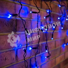 Гирлянда Neon-night Айсикл (бахрома) светодиодный, 4,8 х 0,6 м, черный провод, 230 В, диоды синие, 176 LED
