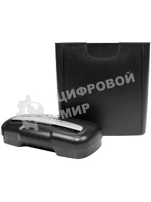 Шредер ГЕЛЕОС УД10-2, DIN P-2 (2 ур-нь секр.), полоса 5,8мм, 8 лист (70г/м2), пл.карты/скобы, 10 литров