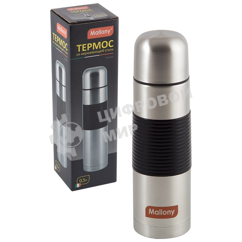 Термос из нерж. стали с силиконовыми вставками MALLONY NUOVO, 0,5 л