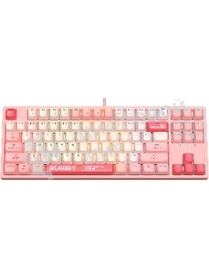 Клавиатура проводная A4Tech Bloody S87 Energy (S87 USB ENERGY PINK) USB розовый