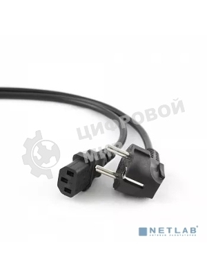 Кабель сетевой CAC10-EU-C13-3M Wize, 3 м, Евровилка 3 pin - C13, 10 А, черный, пакет