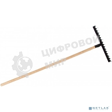 Грабли Сибртех 16-зубые, 420 мм, с черенком