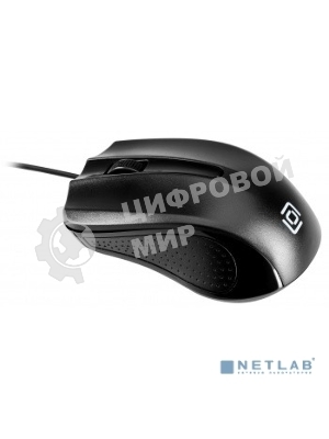 Мышь проводная Oklick 225M черный, 1200 dpi, USB, кнопки - 3