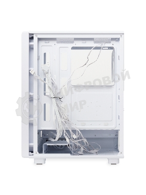 Компьютерный корпус HSPD M510, Mesh Mid Tower, белый, TG, 0.5 SPCC, 4x120мм ARGb ATX, mATX, mITX 180/280/160мм 1x2.5
