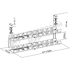 Кабель-канал Cactus CS-CM-700-2WT для столов 72.8x13.5x34.2 см белый