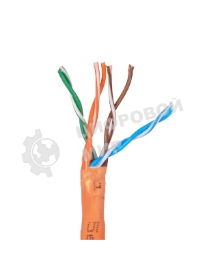 Кабель Cablexpert UPC-5051E-LSZH-4-CU/100 indoor, UTP-LSZH 4x2x0.51, медный, кат.5e, однож., 100м, box, оранжевый