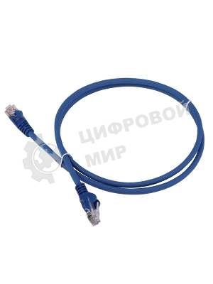 Патч-корд Lanmaster LAN-PC45/U5E-5.0-BL вилка RJ-45-вилка RJ-45 кат.5е 5м синий LSZH (уп.:1шт)