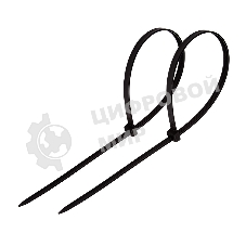 Хомут-стяжка кабельная нейлоновая Rexant 300 x 4,8 мм, черная, упаковка 100 шт.