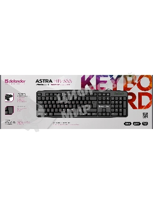 Клавиатура проводная Defender Astra HB-588, USB, черный