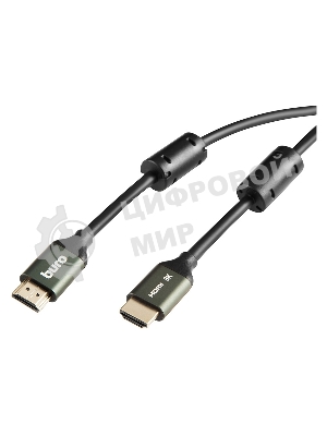 Кабель аудио-видео Buro HDMI (m)/HDMI (m) 1м. феррит.кольца Позолоченные контакты черный (BHP-HDMI-2.1-1G)
