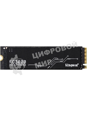 Накопитель SSD Kingston KC3000, 4Tb, PCIe 4.0 x4, M.2 2280, NVMe, R/W 7000/7000, с радиатором