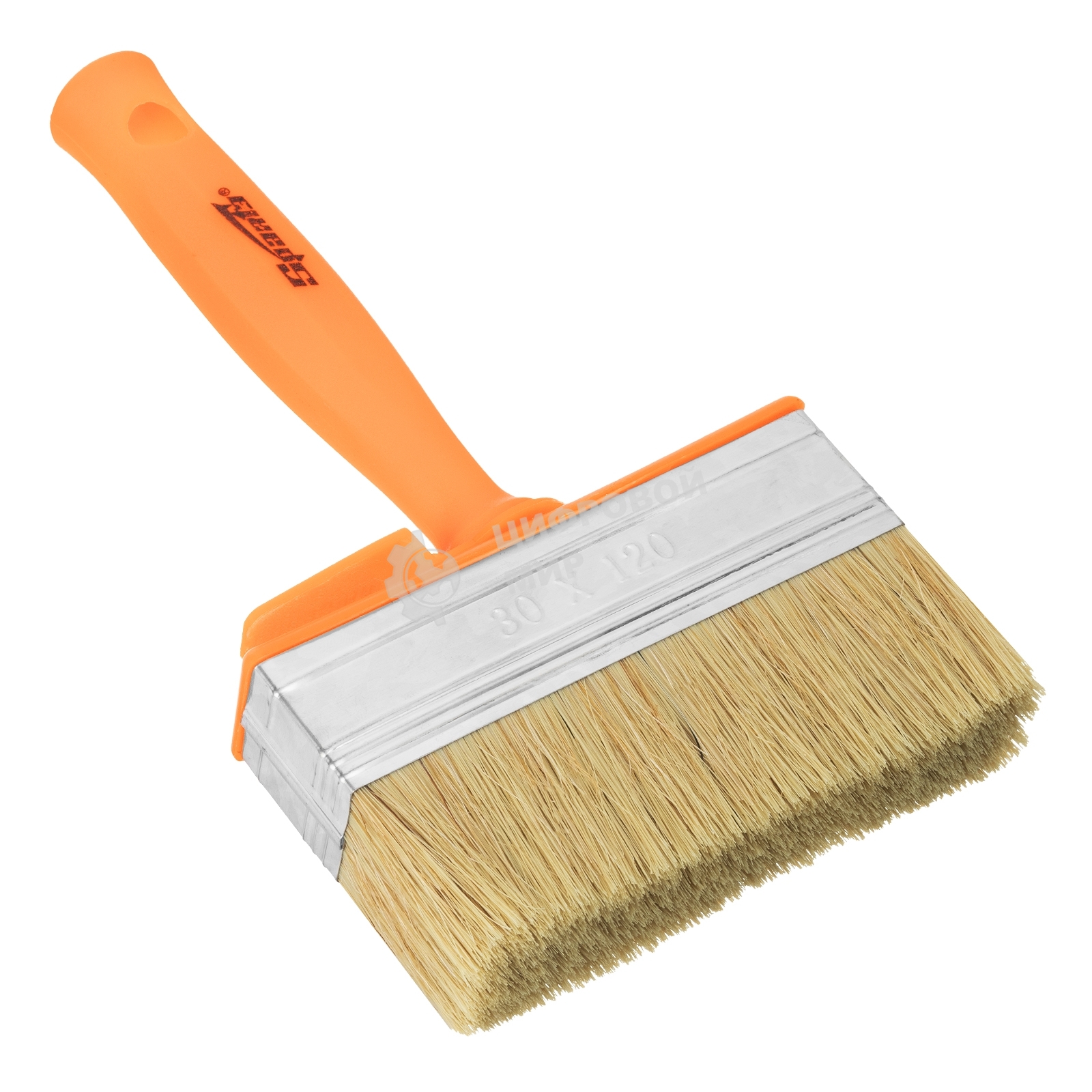 Кисть-ракля Sparta 30х120 мм, натуральная щетина, пластмассовый корпус, пластмассовая рукоятка