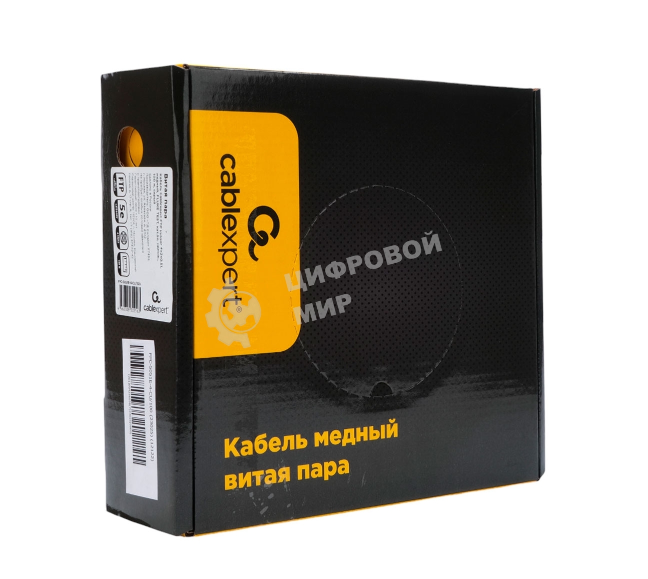 Кабель Cablexpert (RU) FTP indoor 4x2x0.51, медный, кат.5e, однож., 100м, box, серый