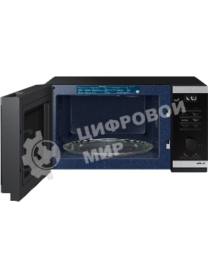Микроволновая печь Samsung MG23DG4524ATBW нержавеющая сталь/черный 23 л, 800 Вт, переключатели - поворотный механизм
