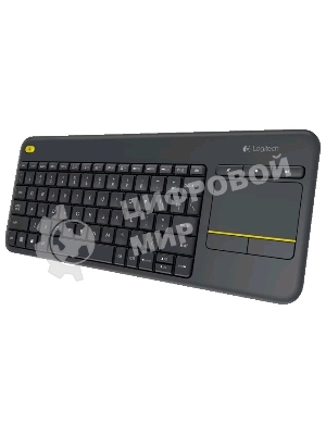 Клавиатура Logitech K400 Wireless Touch Plus беспроводная, радиоканал, чёрный