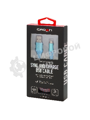 Кабель Crown USB - microUSB CMCU-3102M blue