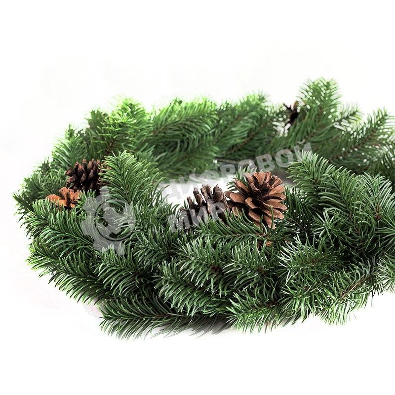 Еловый венок с шишками Neon-night Ø 45 см, Литой