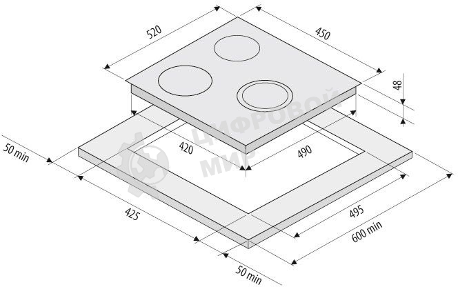 Варочная панель электрическая Krona FIDATO 45 BL