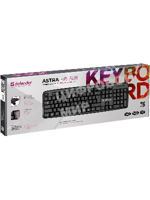 Клавиатура проводная Defender Astra HB-588, USB, черный