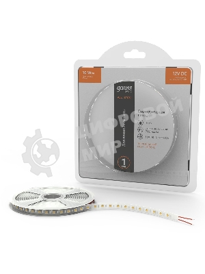 Лента светодиодная Basic Gauss 12V 10W/m 700lm/m 3000K IP65 LED 5m 1/100
