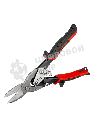 Ножницы Matrix по металлу, 250 мм, прямой рез,сталь CRMO,двухкомпонентные рукоятки, PRO