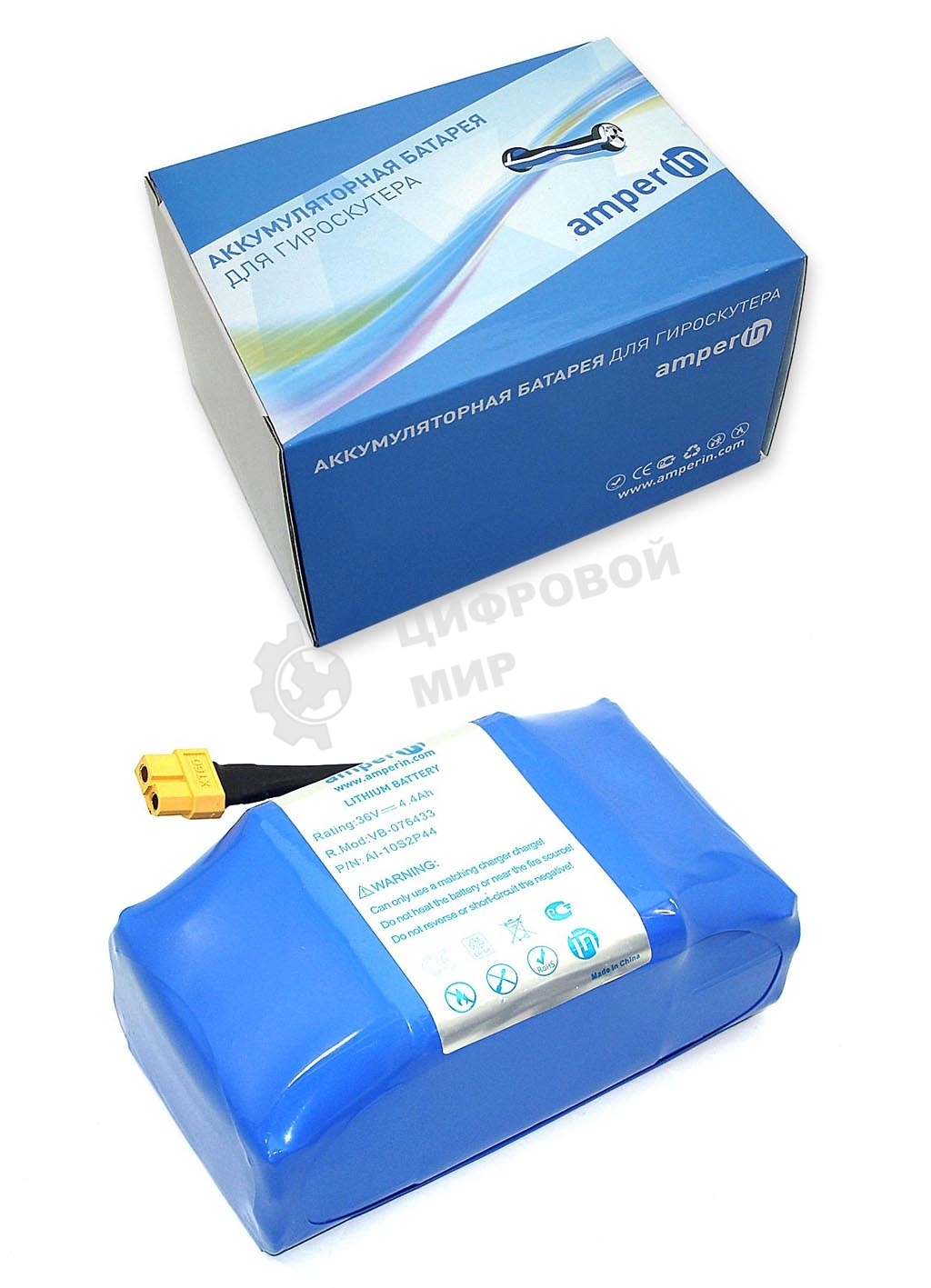 Аккумулятор Amperin 10S2P для гироскутера 36V 4.4А·ч Li-ion