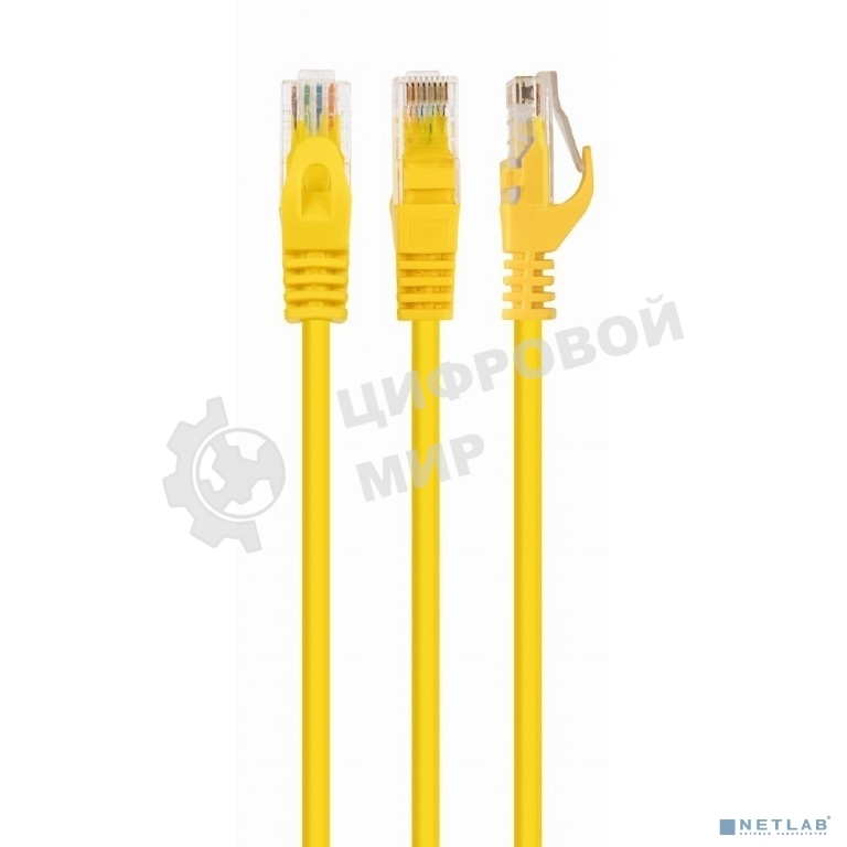Патч-корд UTP Cablexpert cat.6, 0.25м, литой, многожильный, желтый