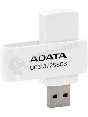 Флешка USB ADATA UC310 (UC310-256G-RWH), 256Gb, USB 3.2 Gen1, R/W 100/30, белый