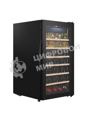 Винный шкаф Maunfeld MFWC-118S40 черный, 118 л, 1 отсек, 40 бут., класс G