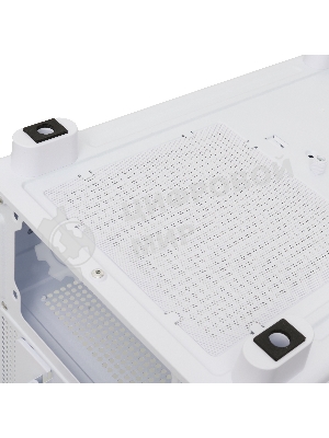 Компьютерный корпус HSPD M510, Mesh Mid Tower, белый, TG, 0.5 SPCC, 4x120мм ARGb ATX, mATX, mITX 180/280/160мм 1x2.5